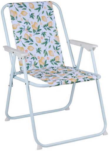 [871125230509] ARTICASA Beach Chair Lemon Design 46x52x74cm