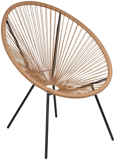 [871125230510] ARTICASA Woven Metal Chair 74x74x86cm
