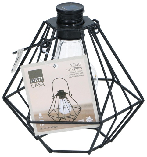[871125230231] ARTICASA Solar Lantern Ø15.5xh14.8cm