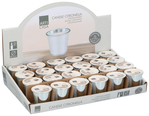 [871125250398] ARTICASA Citronella Candle in Tin Pot