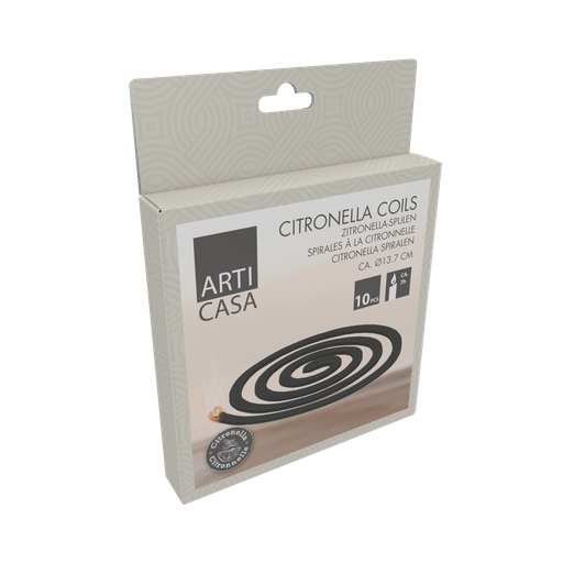 [871125218449] ARTICASA Citronella Coil Ø13.7cm 7hr Burn Time