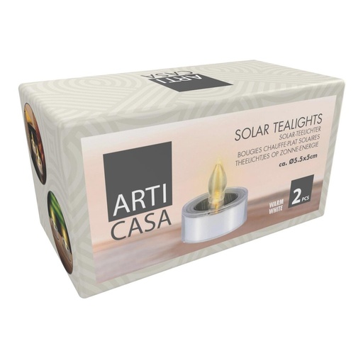 [871125226149] ARTICASA Solar Garden Tealight Flickering 1.2V