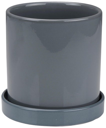 [871125255203] ARTICASA Plant Pot with Tray Ø15.5x16cm
