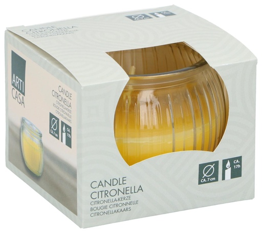 [871125257052] ARTICASA Citronella Candle in Glass Ø7cm 17hr