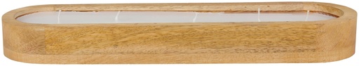 [871125242509] ARTICASA Citronella Candle in Wooden Holder 38.5cm
