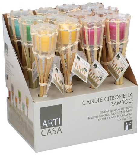 [871125257057] ARTICASA Citronella Candle Garden Torch 45g 8hr