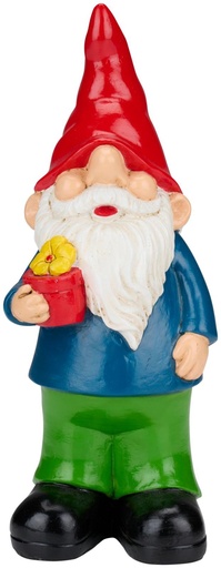 [871125250224] ARTICASA Garden Sculpture Gnome Red Cap 27cm