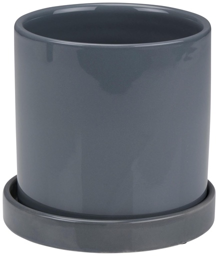 [871125250699] ARTICASA Plant Pot with Tray Ø13x13.5cm