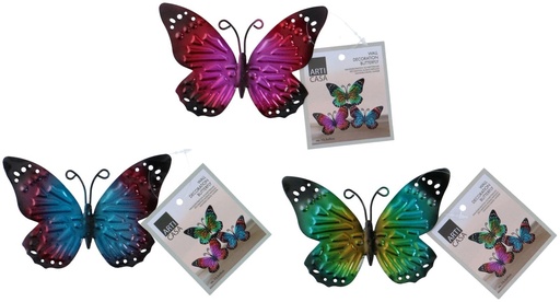 [871125256816] ARTICASA Butterfly Wall Decoration Colored