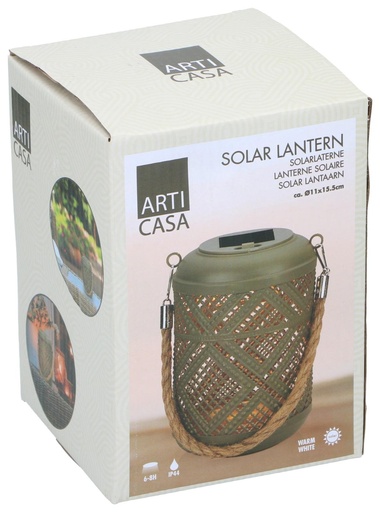 [871125255799] ARTICASA Solar Lantern Ø11cm