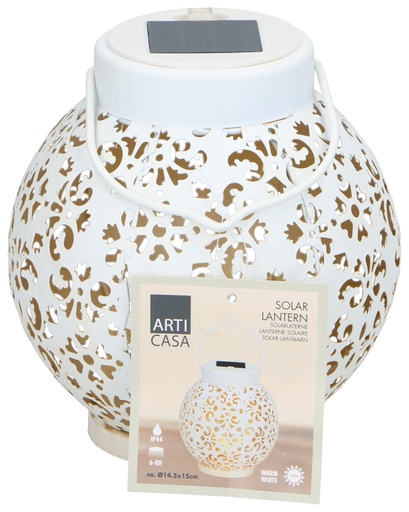 [871125250644] ARTICASA Solar Lantern Ø14.5cm Garden Light
