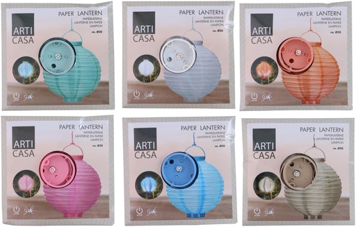 [871125255609] ARTICASA Garden Lantern Paper LED Ø20x28cm