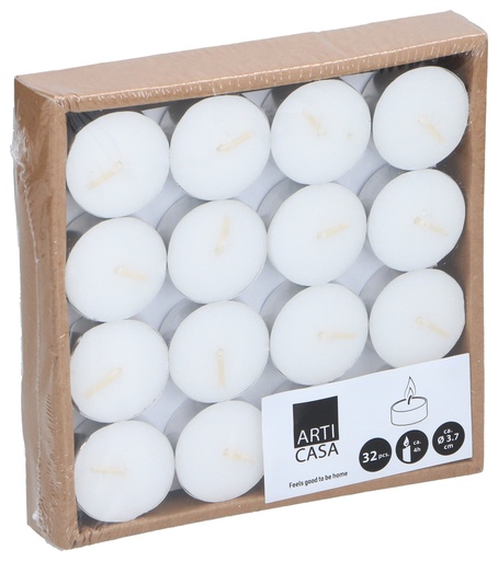 [871125255907] ARTICASA Tealights Ø3.7cm White