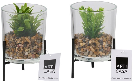 [871125250099] ARTICASA Artificial Plant in Holder Ø8.7x13.7cm