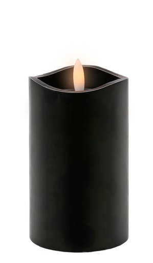 [871125258752] ARTICASA LED Candle Wetlook Black H12.5cm
