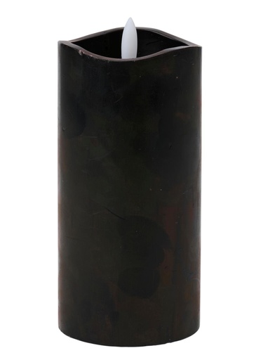 [871125258755] ARTICASA LED Candle Wetlook Black H15cm
