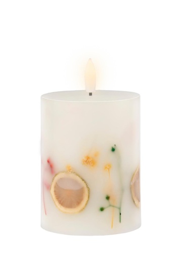 [871125258759] ARTICASA LED Candle Dried Flowers Ø7.5x10cm