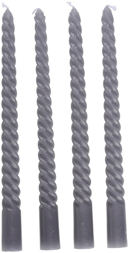 [871125229712] ARTICASA Twisted Dinner Candle Grey 25cm