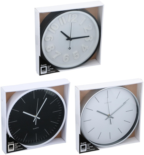 [871125224296] ARTICASA Wall Clock Ø30cm