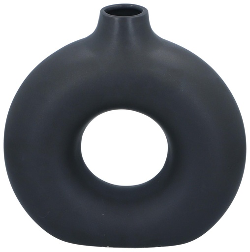 [871125224397] ARTICASA Vase Round Black 31x10.5x31cm