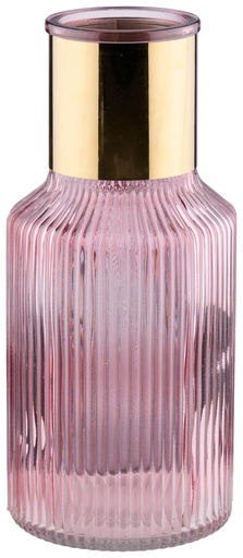 [871125224215] ARTICASA Vase with Gold Detail Ø10x22cm