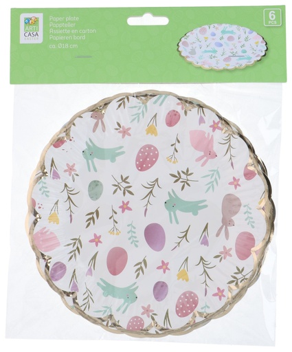 [871125250180] ARTICASA Easter Plate Flower Ø18cm
