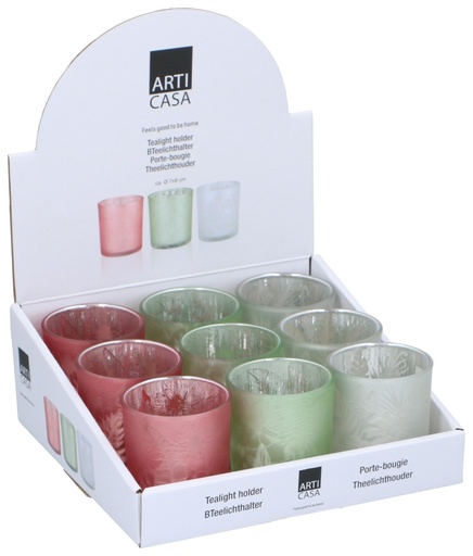 [871125249838] ARTICASA Tealight Holder Spring Design Ø7x8cm