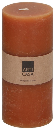 [871125224608] ARTICASA Rustic Candle Ø7xh16cm Honey