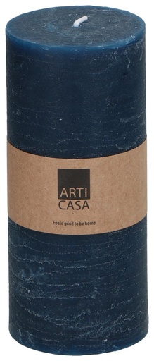 [871125224611] ARTICASA Rustic Candle Ø7xh16cm Blue