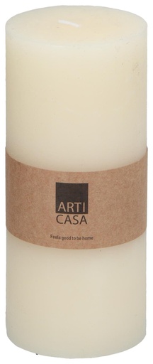 [871125224382] ARTICASA Rustic Candle Ø7xh16cm Cream