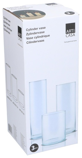 [871125255776] ARTICASA Cylinder Vase Ø12xh29cm