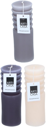 [871125224111] ARTICASA Pillar Candle 6.5x18cm Decorative