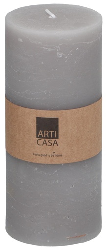 [871125224384] ARTICASA Rustic Candle Ø7xh16cm Light Grey