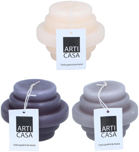 [871125224102] ARTICASA Decorative Round Candle Ø9.5xh8cm
