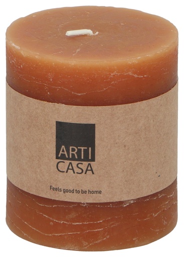 [871125224605] ARTICASA Rustic Candle Ø7xh8cm Honey