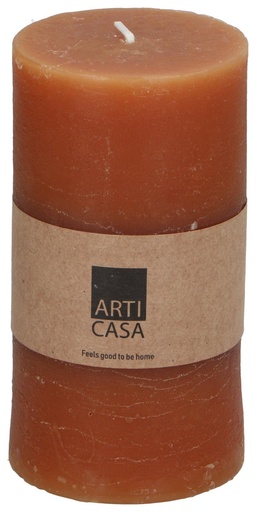 [871125224607] ARTICASA Rustic Candle Ø7xh13cm Honey