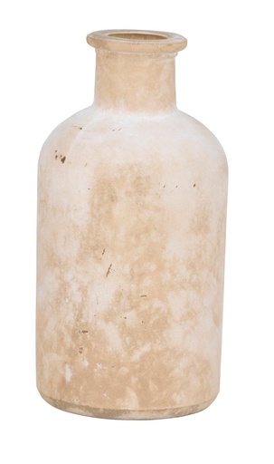 [871125200797] ARTICASA Vase beige/white Ø6.5x13cm