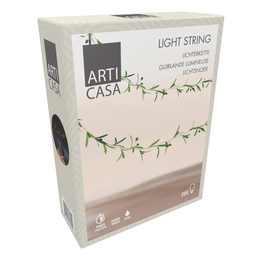 [871125230654] ARTICASA Leaf String Light With Timer 200cm