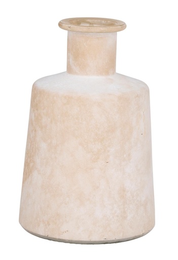 [871125200801] ARTICASA Vase beige/white Ø11.5x18cm