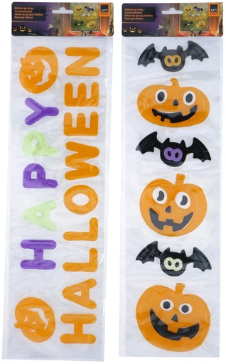 [871125224804] ARTICASA Halloween Window Gel Clings 14x48cm