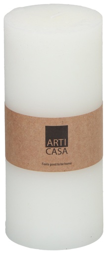 [871125224616] ARTICASA Rustic Candle Ø7xh16cm White