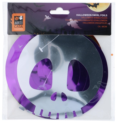 [871125257414] ARTICASA Halloween Swirl Foils Ø14x60cm