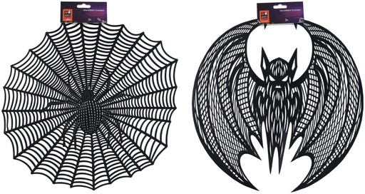 [871125257419] ARTICASA Halloween Placemat Spider & Bat Ø38cm