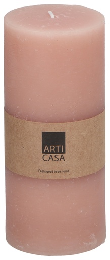 [871125224603] ARTICASA Rustic Candle Ø7xh16cm Pink