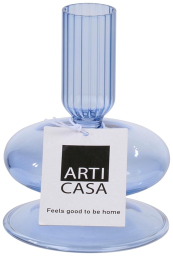 [871125224047] ARTICASA Candle Holder UFO Ø8x11cm Blue