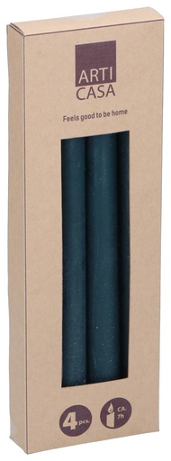 [871125224782] ARTICASA Rustic Dinner Candle Blue 25.5cm