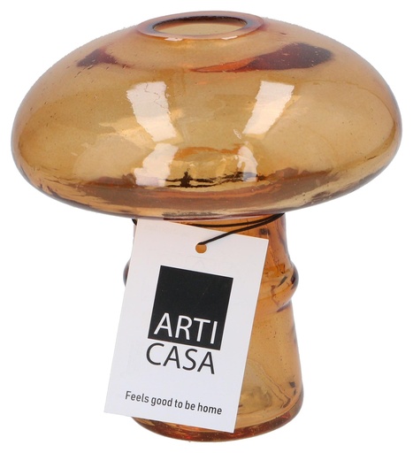 [871125258705] ARTICASA Glass Mushroom Vase Ø12x13cm