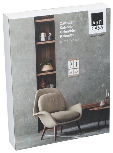 [871125200292] ARTICASA Calendar Hanging Cards 22x17cm