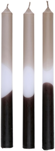 [871125226177] ARTICASA Dip Dye Dinner Candle Black 25cm