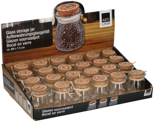 [871125217946] ARTICASA Storage Jar Ø6x7.5cm With Cork Lid